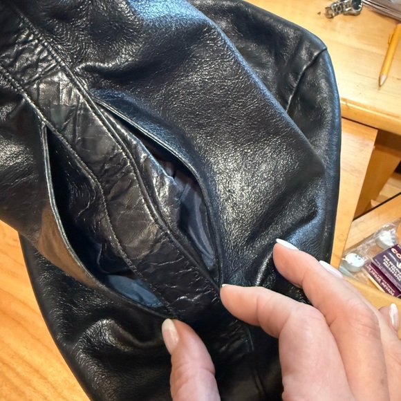 Cole Haan Black Leather Shoulder Bag - Picture 6 of 8